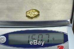 #389 Alaskan BC Natural Gold Nugget 15.07 Grams Genuine