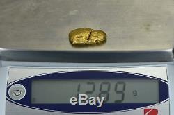 #394 Alaskan BC Natural Gold Nugget 12.89 Grams Genuine