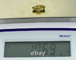 #395 Alaskan BC Natural Gold Nugget 10.69 Grams Genuine