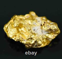#4 Australian Natural Gold Nugget With Quartz Weighs 1.69 Grams
