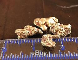 4 genuine, natural Australian Gold Nuggets 3.87 grams