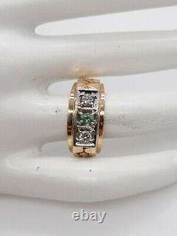 $4000.60ct Natural Alexandrite Diamond 14k Yellow Gold Mens NUGGET Ring 10g