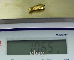 #405 Alaskan BC Natural Gold Nugget 10.65 Grams Genuine