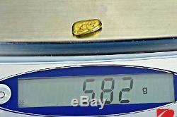 #408 Alaskan BC Natural Gold Nugget 5.82 Grams Genuine