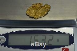 #456 Alaskan BC Natural Gold Nugget 15.32 Grams Genuine