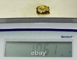 #487 Alaskan BC Natural Gold Nugget 10.61 Grams Genuine