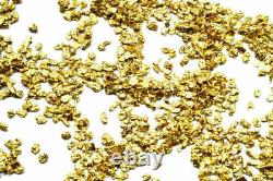 5.000 Grams Alaskan Yukon Bc Natural Pure Gold Nuggets #16 Mesh W Bottle (#b160)