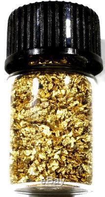 5.000 Grams Alaskan Yukon Bc Natural Pure Gold Nuggets Mesh #30 W Bottle (#b300)