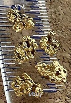 5 genuine, natural, Australian gold nuggets 1.91 gram