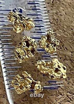 5 genuine, natural, Australian gold nuggets 1.91 gram