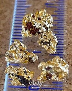5 genuine, natural, Australian gold nuggets 2.19 gram gross