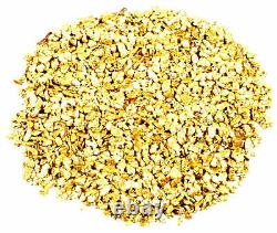 500 Piece Alaskan Yukon Bc Natural Pure Gold Nuggets With Glass Bottle (#b250)