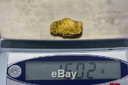 #514 Alaskan BC Natural Gold Nugget 16.02 Grams Genuine