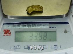 #544C Large Alaskan BC Natural Gold Nugget 33.98 Grams Genuine-C
