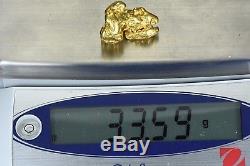 #557 Large Alaskan BC Natural Gold Nugget 33.59 Grams Genuine