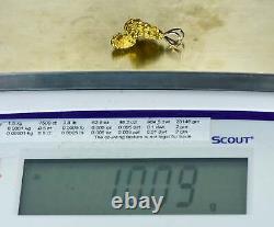 #559 Alaskan-Yukon BC Natural Gold Nugget Pendant 10.09 Grams Authentic
