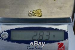 #560 Alaskan-Yukon BC Natural Gold Nugget Pendant 2.83 Grams Authentic