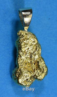 #560 Alaskan-Yukon BC Natural Gold Nugget Pendant 24.27 Grams Authentic