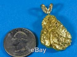 #560 Alaskan-Yukon BC Natural Gold Nugget Pendant 26.72 Grams Authentic