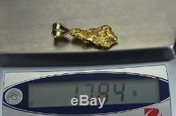#564 Alaskan-Yukon BC Natural Gold Nugget Pendant 17.84 Grams Authentic