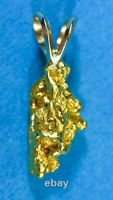 #566 Alaskan-Yukon BC Natural Gold Nugget Pendant 5.91 Grams Authentic