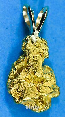 #566 Alaskan-Yukon BC Natural Gold Nugget Pendant 6.11 Grams Authentic