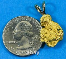#566 Alaskan-Yukon BC Natural Gold Nugget Pendant 6.11 Grams Authentic