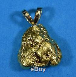 #573 Alaskan-Yukon BC Natural Gold Nugget Pendant 19.26 Grams Authentic