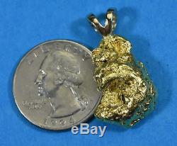 #574 Alaskan-Yukon BC Natural Gold Nugget Pendant 16.43 Grams Authentic