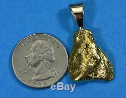 #575 Alaskan-Yukon BC Natural Gold Nugget Pendant 16.32 Grams Authentic