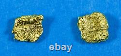 #576 Alaskan-Yukon BC Natural Gold Nugget Earrings 1.19 Grams