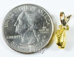 #578 Alaskan-Yukon BC Natural Gold Nugget Pendant 2.73 Grams Authentic