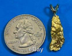 #582 Alaskan-Yukon BC Natural Gold Nugget Pendant 3.16 Grams Authentic