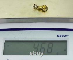 #582 Alaskan-Yukon BC Natural Gold Nugget Pendant 4.68 Grams Authentic