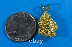 #590 Alaskan-Yukon BC Natural Gold Nugget Pendant 13.09 Grams Authentic