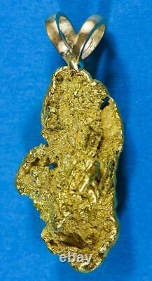 #591 Alaskan-Yukon BC Natural Gold Nugget Pendant 20.18 Grams Authentic