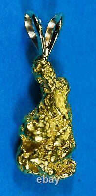 #592 Alaskan-Yukon BC Natural Gold Nugget Pendant 6.72 Grams Authentic
