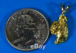 #594 Alaskan-Yukon BC Natural Gold Nugget Pendant 3.42 Grams Authentic