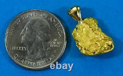 #595 Alaskan-Yukon BC Natural Gold Nugget Pendant 6.68 Grams Authentic