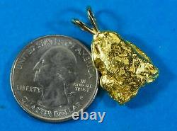 #598 Alaskan-Yukon BC Natural Gold Nugget Pendant 13.01 Grams Authentic