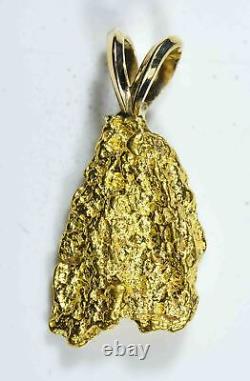 #598 Alaskan-Yukon BC Natural Gold Nugget Pendant 4.80 Grams Authentic