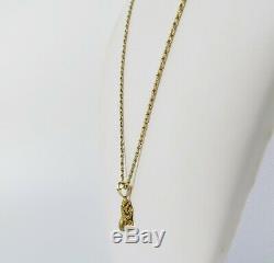 6.2 Gram 14k Gold 20 inch chain 16 18k natural gold nugget pendant