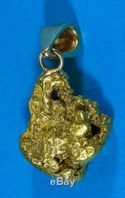 #602 Alaskan-Yukon BC Natural Gold Nugget Bail Pendant 30.25 Grams Authentic