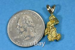 #602 Alaskan-Yukon BC Natural Gold Nugget Pendant 3.55 Grams Authentic