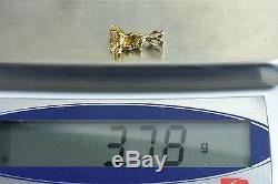 #605 Small Alaskan-Yukon BC Natural Gold Nugget Pendant 3.78 Grams Authentic