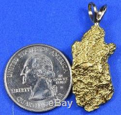 #607 Australian Natural Gold Nugget Pendant 12.30 Grams Authentic
