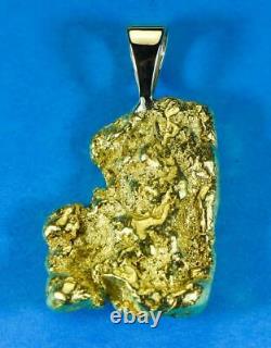 #611 Alaskan-Yukon BC Natural Gold Nugget Pendant 38.60 Grams Authentic