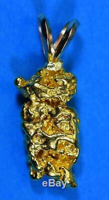 #619 Alaskan-Yukon BC Natural Gold Nugget Pendant 4.13 Grams Authentic