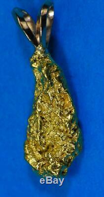 #629 Alaskan-Yukon BC Natural Gold Nugget Pendant 3.12 Grams Authentic