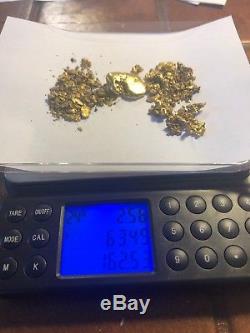 63.49 Grams Natural Alaskan Gold Placer Nuggets Includes 23 Gram Beauty